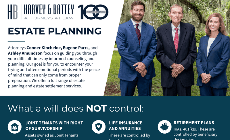 What a will does and does not control flyer preview